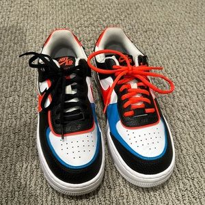 AIR FORCE 1’s. Black and bright crimson